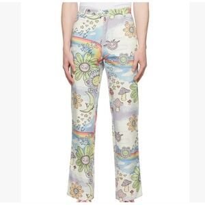 Double Rainbouu RARE Rainbouu World Jeans Struthless Collab Multi-Color Medium